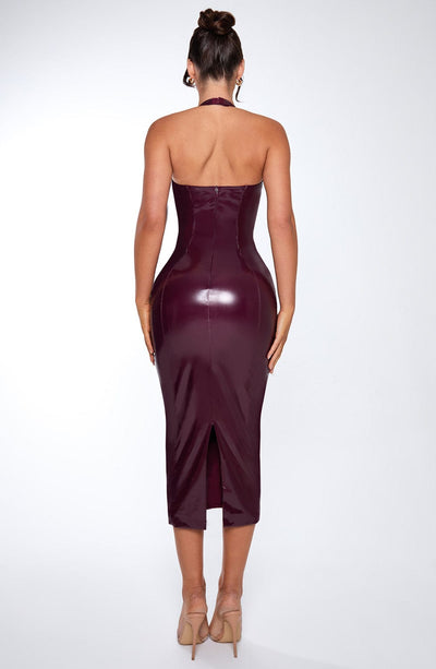 YSABELLA MIDI DRESS - CHERRY LACQUER